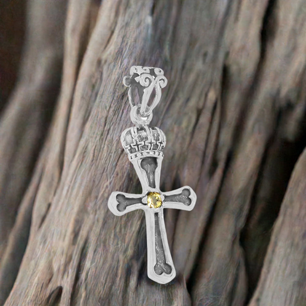 Citrine Gemstone Pendants In 925 Fine Silver Jewelry 925SSP347-3