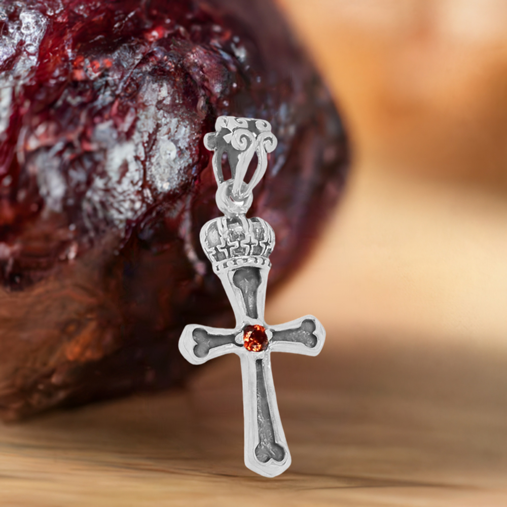 Garnet Gemstone Handmade Pendants In 925 Sterling Silver Jewelry 925SSP347-4