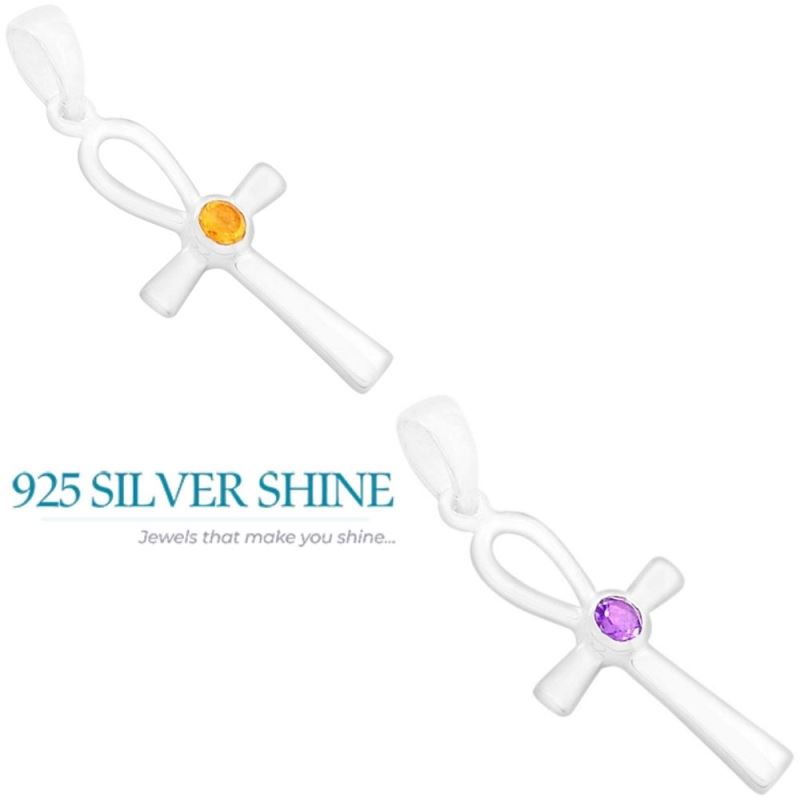 Amethyst Gemstone Pendants In 925 Solid Silver Jewelry 925SSP348-1_3