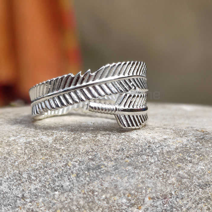 Adjustable Feather Sterling Silver Ring SSR74_0
