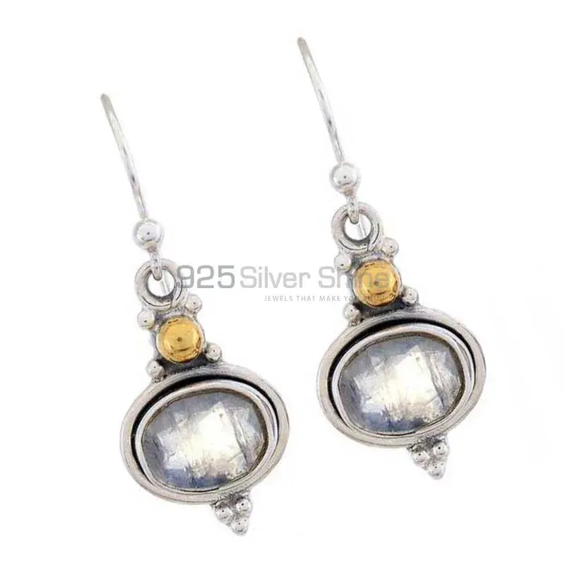 925 Sterling Silver Earrings In Blue Topaz Gemstone Jewelry 925SE1216_1