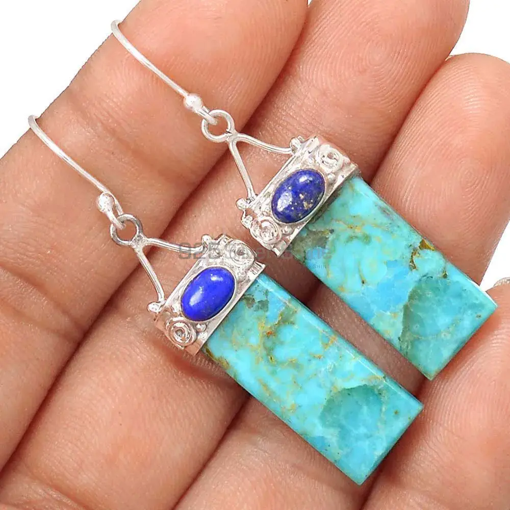 925 Sterling Silver Earrings In Multi Gemstone Jewelry 925SE3100_1