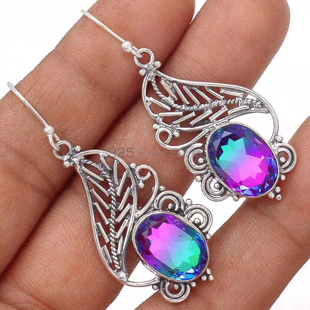 925 Sterling Silver Earrings In Quartz Gemstone Jewelry 925SE2942_1