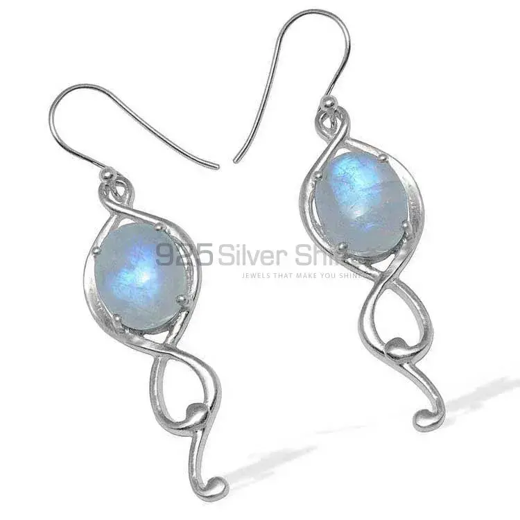 925 Sterling Silver Handmade Earrings In Rainbow Moonstone Jewelry 925SE835_1