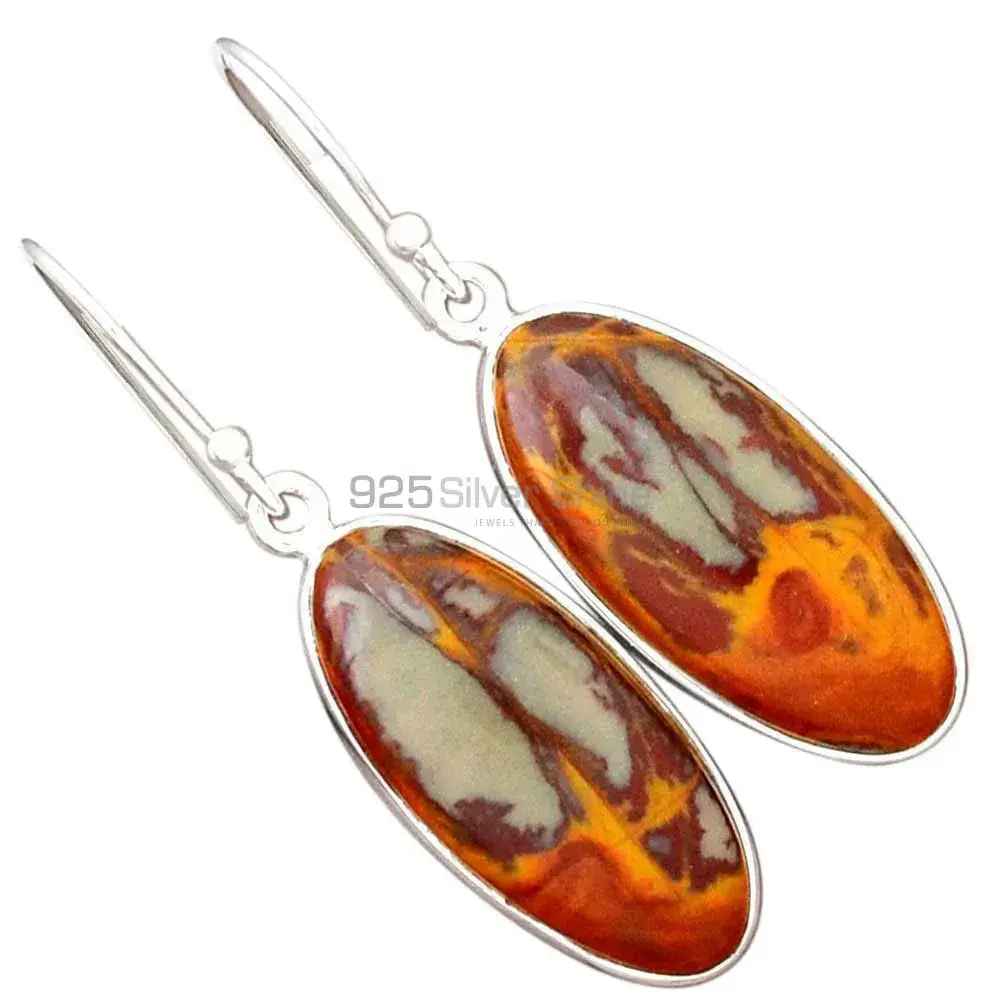 925 Sterling Silver Handmade Earrings In Noreena Jasper Gemstone Jewelry 925SE2323_3