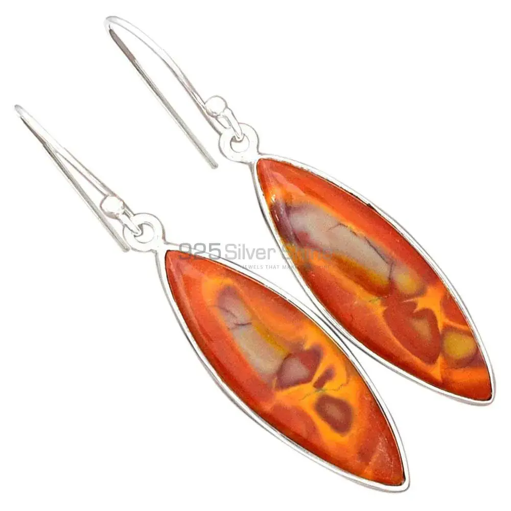 925 Sterling Silver Handmade Earrings In Noreena Jasper Gemstone Jewelry 925SE2323_6