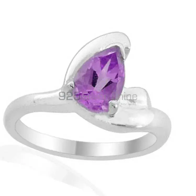 Amethyst Cut Stone Sterling Silver Rings 925SR1978_0
