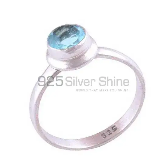 925 Sterling Silver Handmade Rings In Blue Topaz Gemstone Jewelry 925SR3503_1