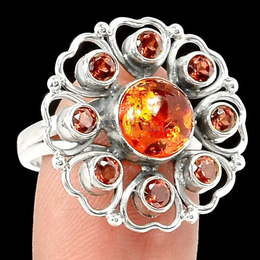 925 Sterling Silver Handmade Rings In Multi Gemstone Jewelry 925SR2215_0