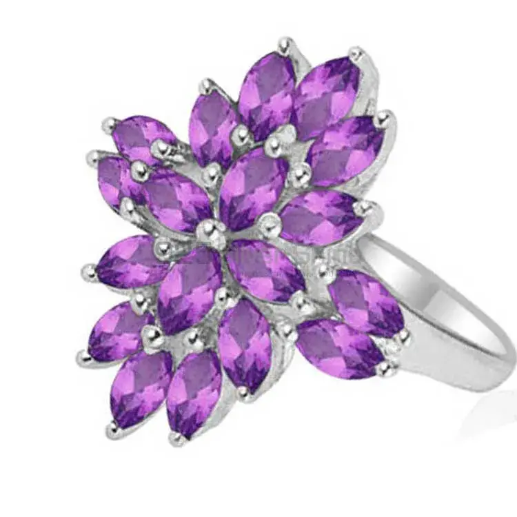 Affordable 925 Sterling Silver Handmade Rings Manufacturer In Amethyst Gemstone Jewelry 925SR1817_0