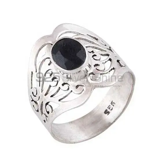925 Sterling Silver Handmade Rings In Black Onyx Gemstone Jewelry 925SR3567_1