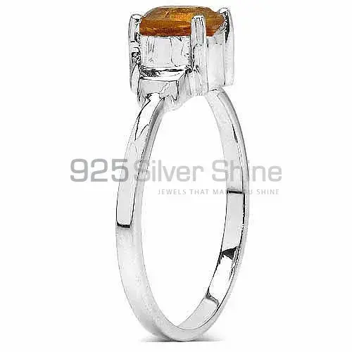 Natural Citrine Gemstone Sterling Silver Rings 925SR3078_1