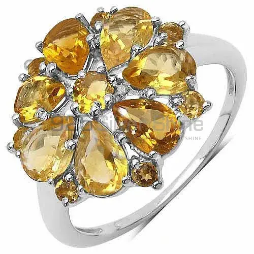 925 Sterling Silver Handmade Rings In Citrine Gemstone Jewelry 925SR3330_0