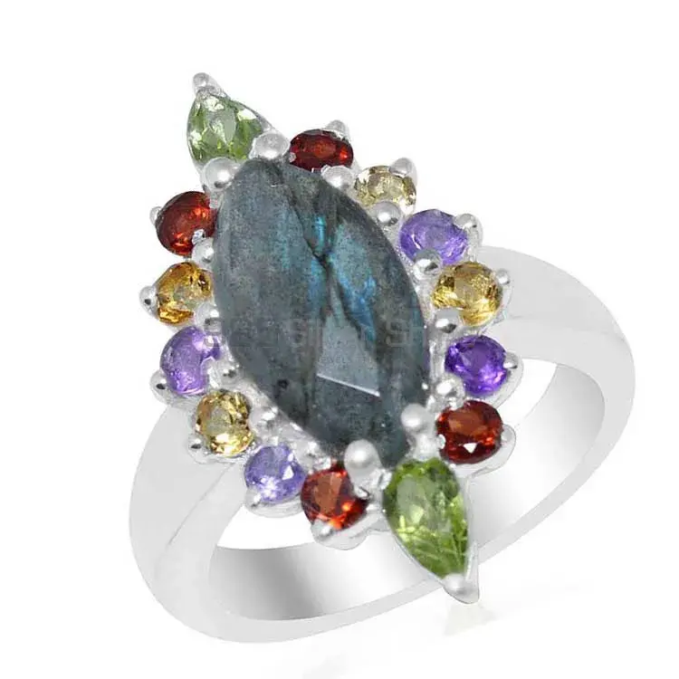 925 Sterling Silver Handmade Rings In Multi Gemstone Jewelry 925SR1659_1