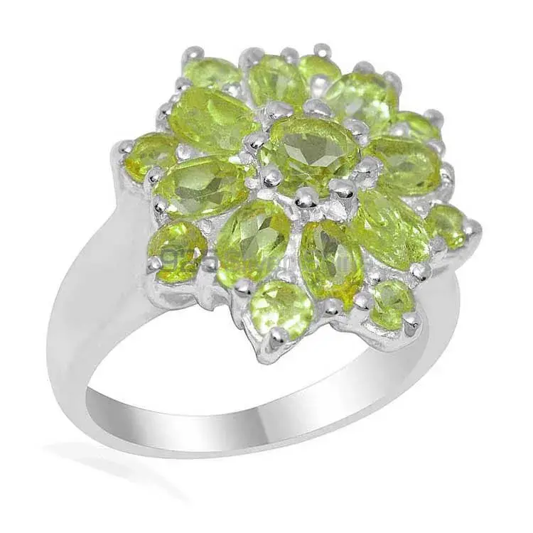 925 Sterling Silver Handmade Rings In Peridot Gemstone Jewelry 925SR2042_1