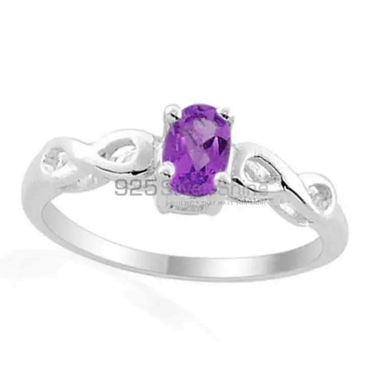 Natural Amethyst Sterling Silver Women's Rings 925SR1973_1