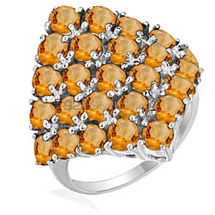 925 Sterling Silver Handmade Rings In Citrine Gemstone Jewelry 925SR2052_0