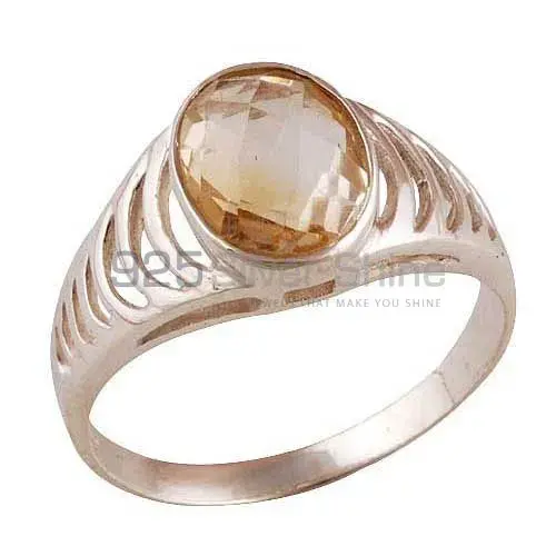 925 Sterling Silver Citrine November Birthstone Rings 925SR3577_0