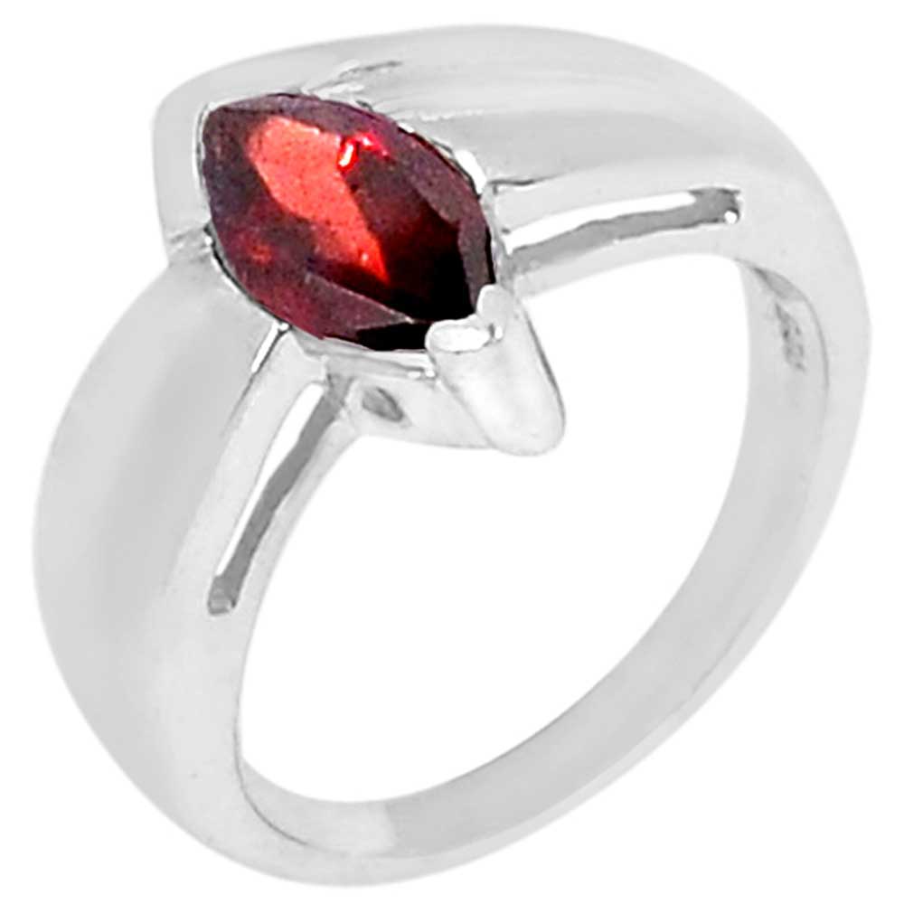 925 Sterling Silver Handmade Rings In Garnet Gemstone Jewelry 925SR907_0