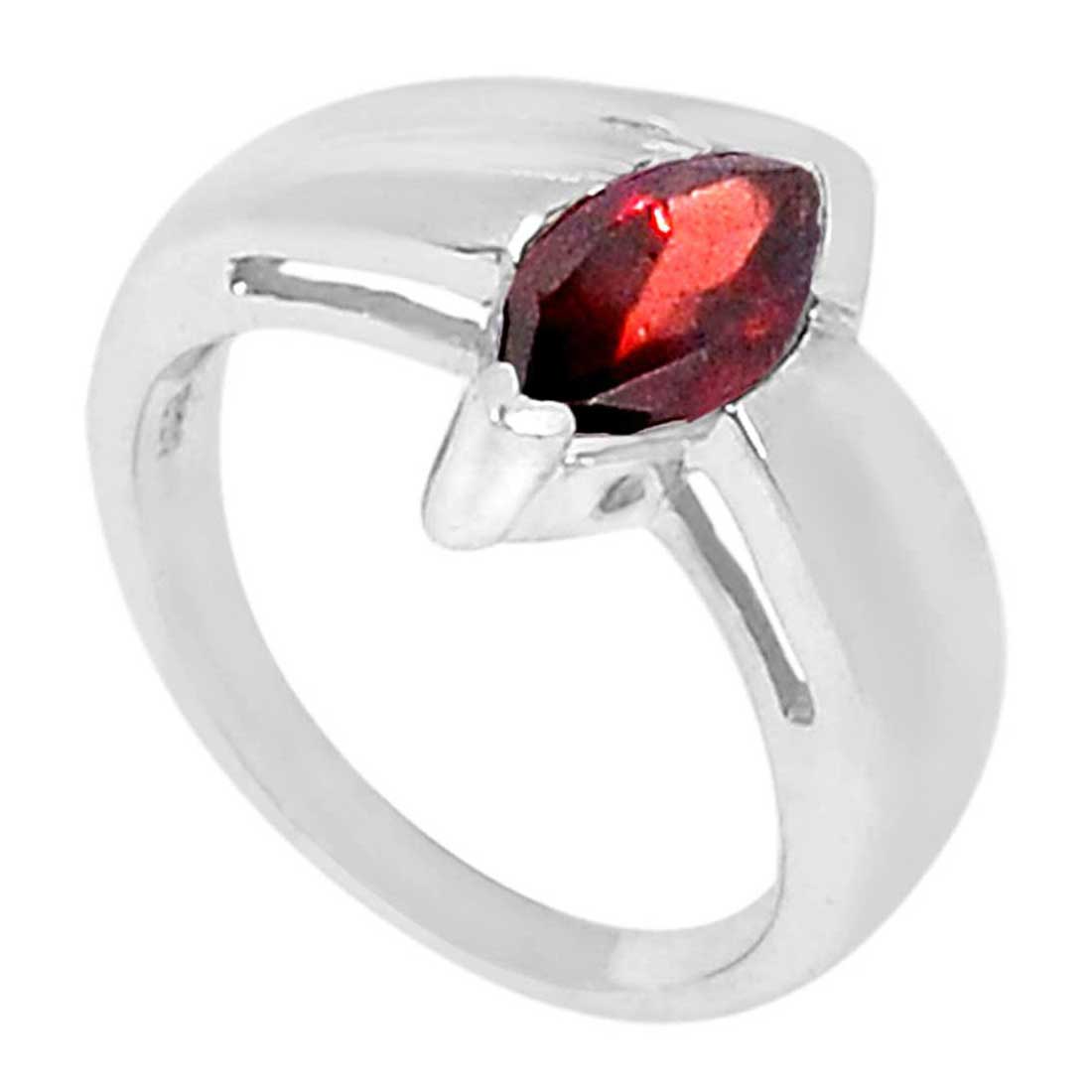 925 Sterling Silver Handmade Rings In Garnet Gemstone Jewelry 925SR907_1