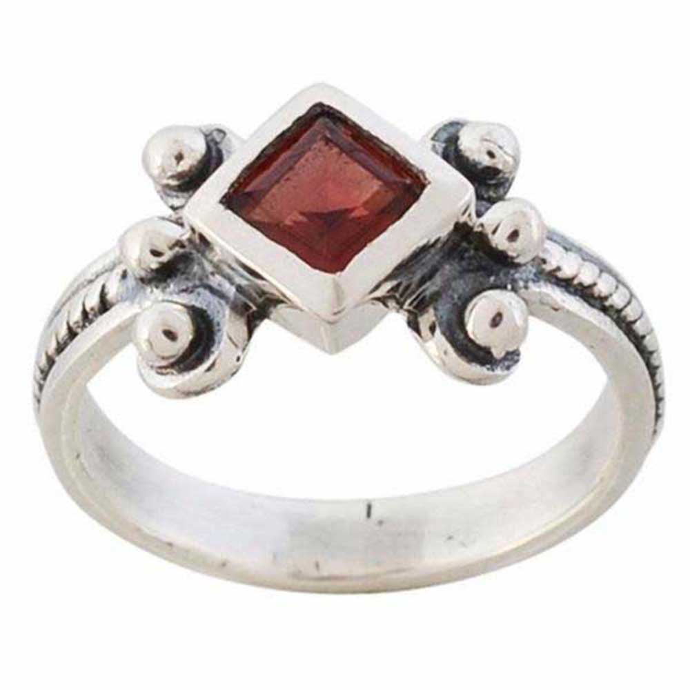 925 Sterling Silver Handmade Rings In Garnet Gemstone Jewelry 925SR986_0