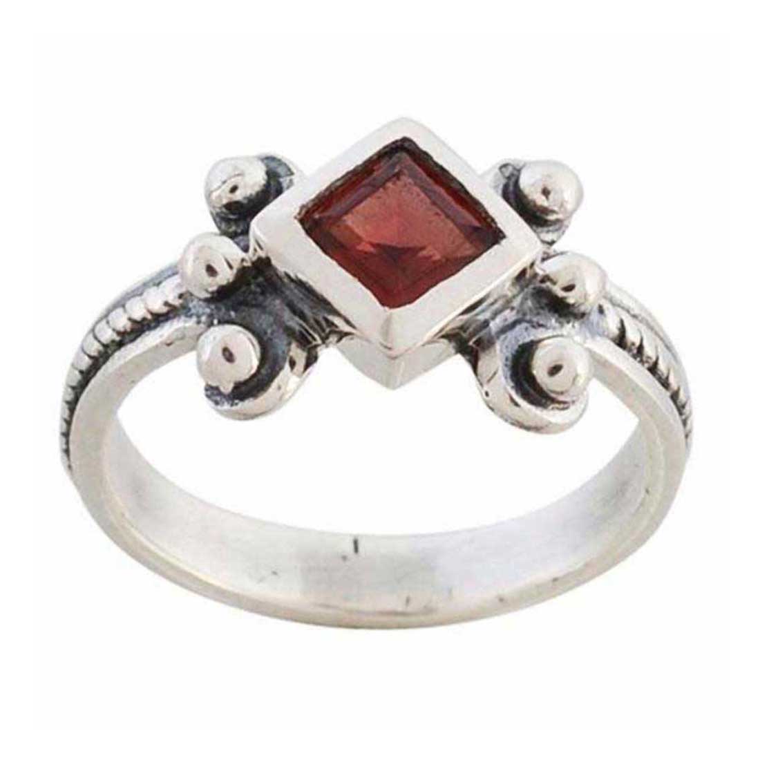 925 Sterling Silver Handmade Rings In Garnet Gemstone Jewelry 925SR986_1