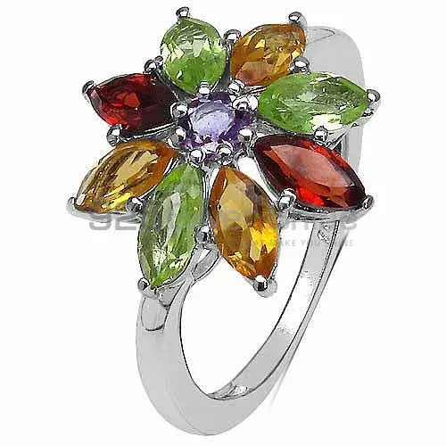 925 Sterling Silver Handmade Rings In Multi Gemstone Jewelry 925SR3340_2