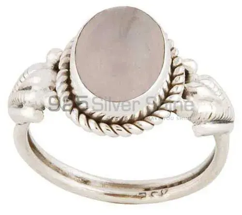 925 Sterling Silver Handmade Rings In Rose Quartz Gemstone Jewelry 925SR2772_1