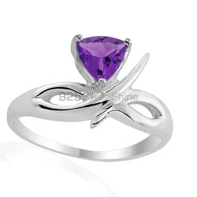 Natural Amethyst Silver Rings For Women's 925SR1968_1