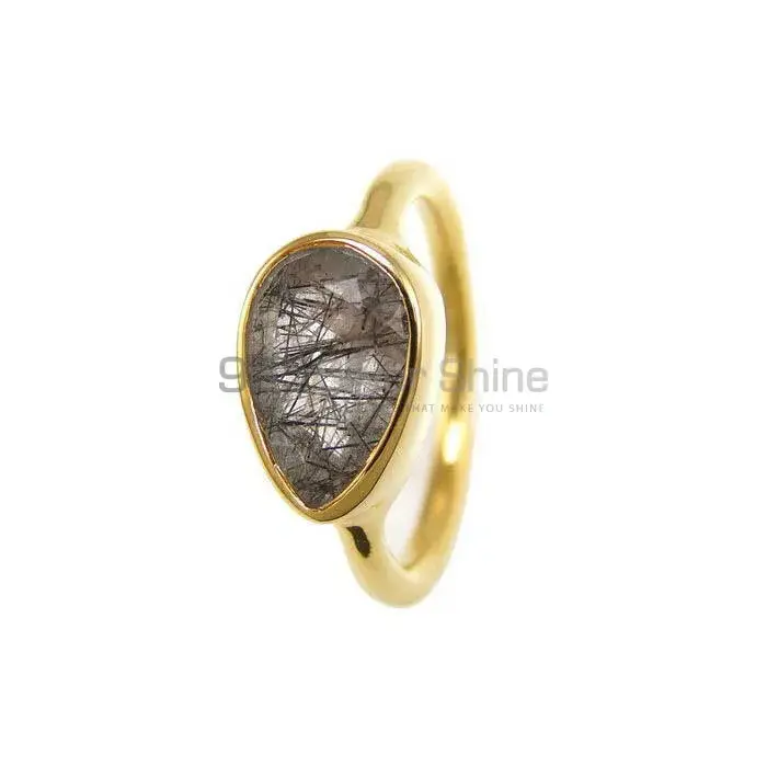 925 Sterling Silver Rings In Black Rutile Gemstone Jewelry 925SR3808_0
