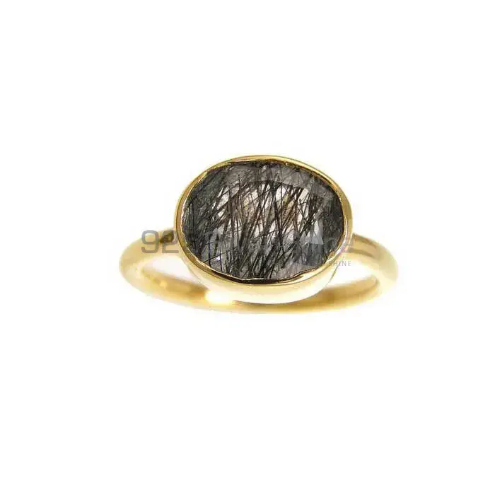 925 Sterling Silver Rings In Black Rutile Gemstone Jewelry 925SR3808_3