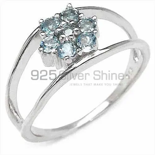 925 Sterling Silver Rings In Blue Topaz Gemstone Jewelry 925SR3162_1
