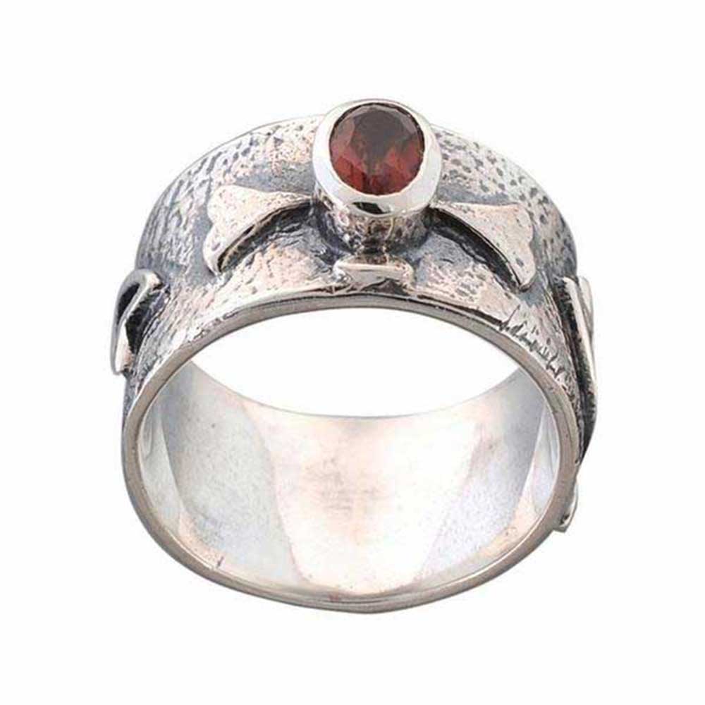 925 Sterling Silver Rings In Garnet Gemstone Jewelry 925SR981_0