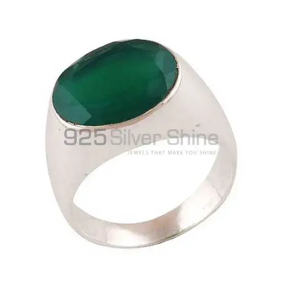 925 Sterling Silver Rings In Green Onyx Gemstone Jewelry 925SR3414_1