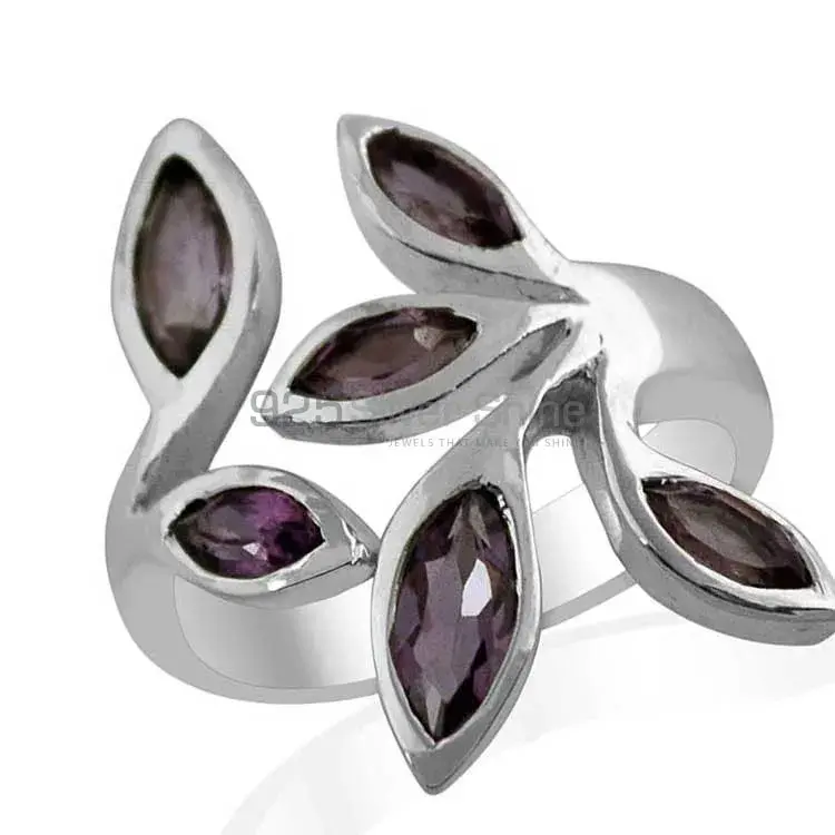 925 Sterling Silver Rings In Smoky Quartz Gemstone Jewelry 925SR1427_1