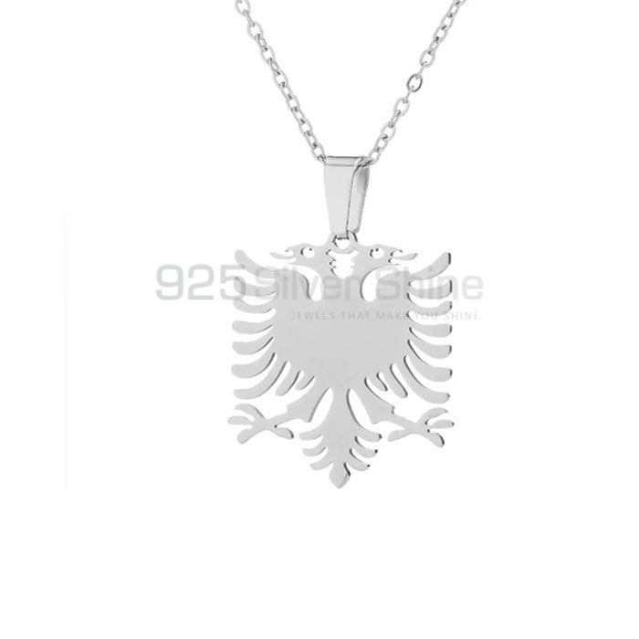 Albanian Eagle Necklace, Animal Minimalist Necklace In 925 Sterling Silver AMN175