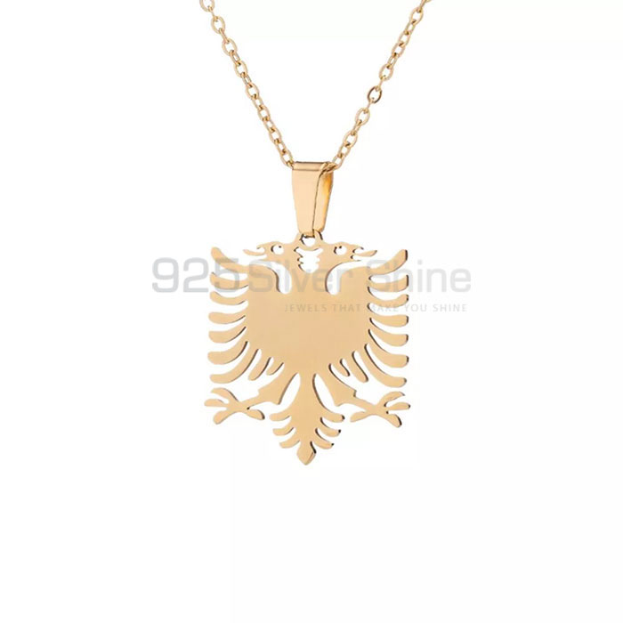 Albanian Eagle Necklace, Animal Minimalist Necklace In 925 Sterling Silver AMN175_2
