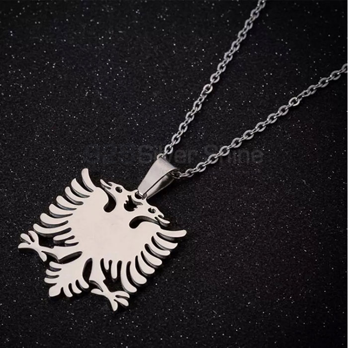 Albanian Eagle Necklace, Animal Minimalist Necklace In 925 Sterling Silver AMN175_3
