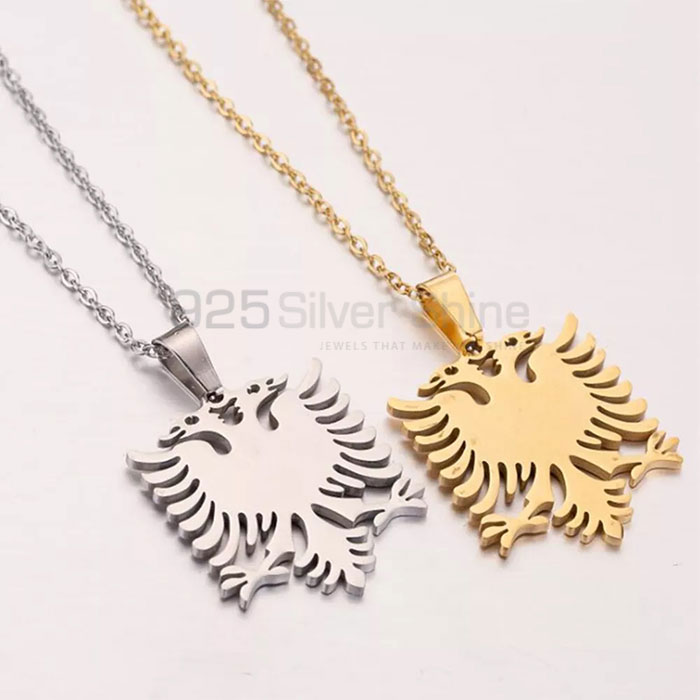 Albanian Eagle Necklace, Animal Minimalist Necklace In 925 Sterling Silver AMN175_4