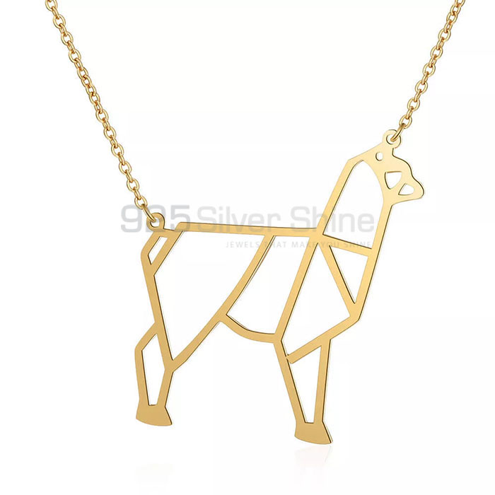 Alpaca Necklace, Hand Made Animal Minimalist Necklace In 925 Sterling Silver AMN201_0