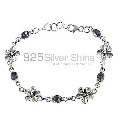Amethyst Gemstone Bracelets In Fine Sterling Silver Jewelry 925SB413_0