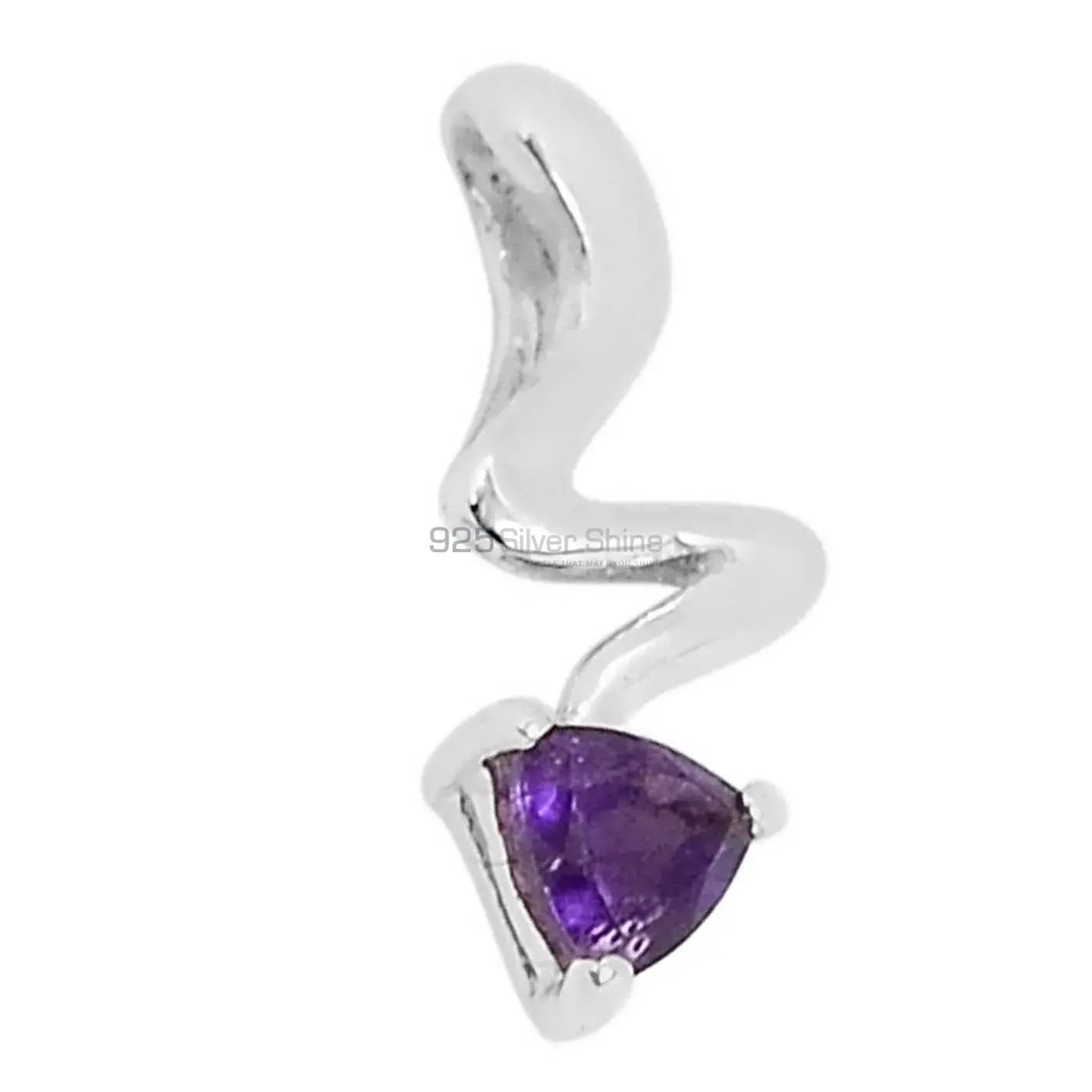 Amethyst Gemstone Handmade Pendants In 925 Sterling Silver Jewelry 925SSP318-1_1