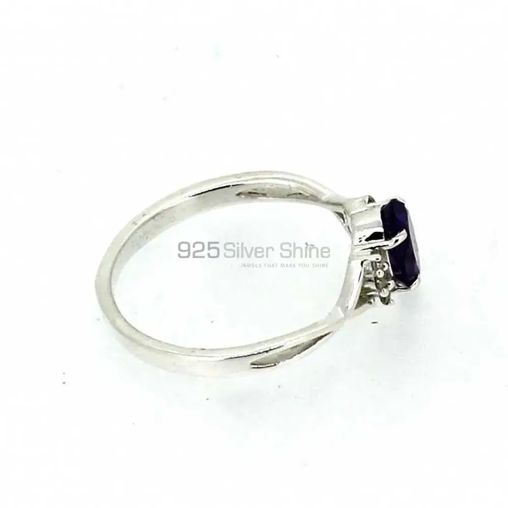 Amethyst February Birthstone Silver Ring 925SR051-2_1