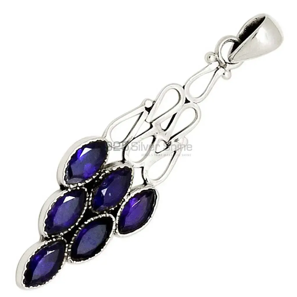 Amethyst Gemstone Pendants In 925 Solid Silver Jewelry 925SP116-2_2