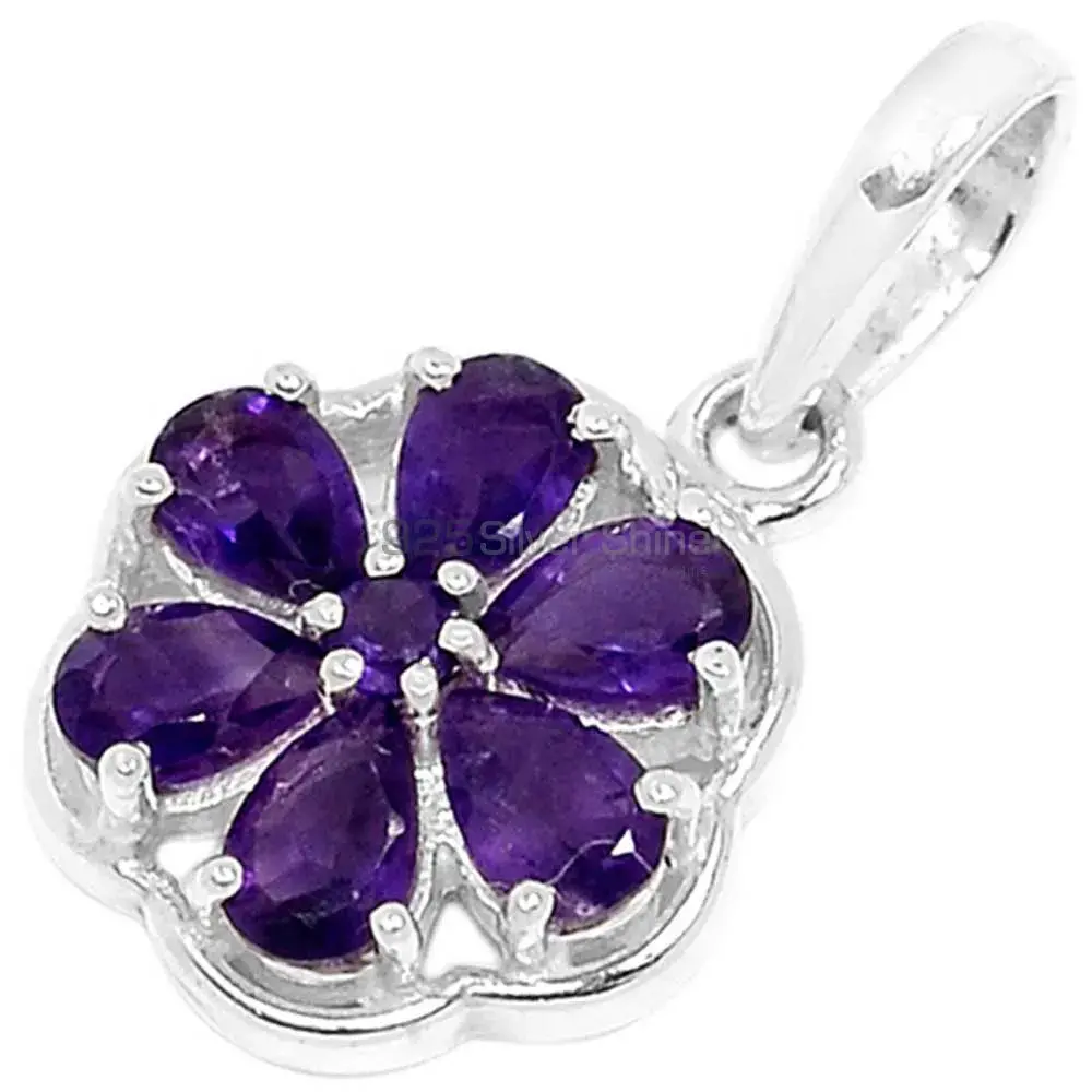 Amethyst Gemstone Pendants In 925 Fine Silver Jewelry 925SP294-5_0