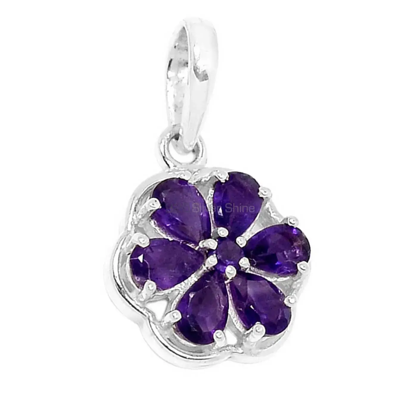 Amethyst Gemstone Pendants In 925 Fine Silver Jewelry 925SP294-5_1