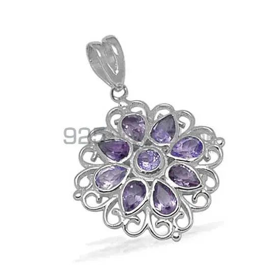 Amethyst Gemstone Pendants In Fine Sterling Silver Jewelry 925SP1393_1