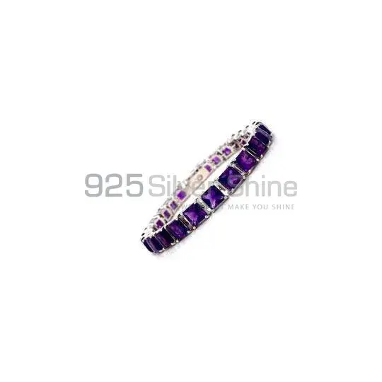 Amethyst Gemstone Tennis Bracelets In 925 Solid Silver Jewelry 925SB178_0