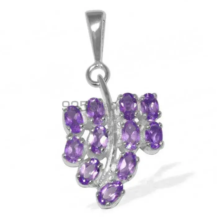 Amethyst Gemstone Pendants In Solid Sterling Silver Jewelry 925SP1642_0