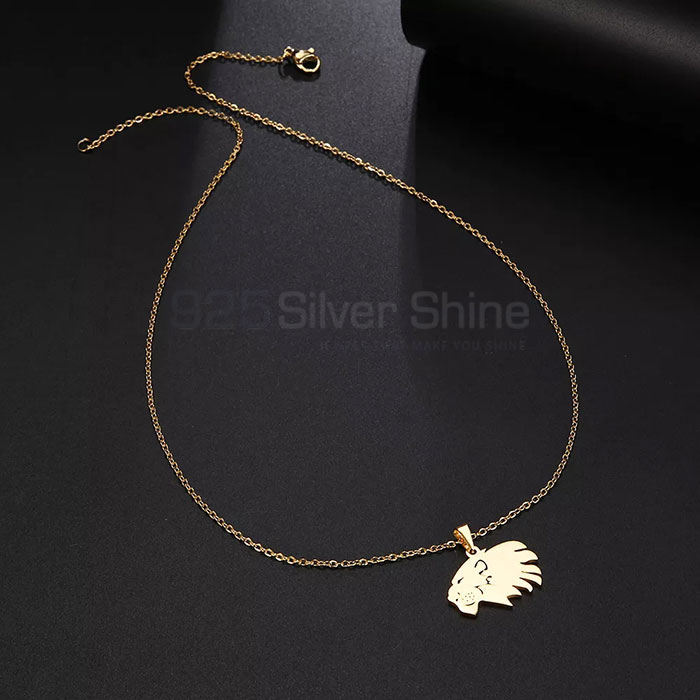 Baby Hedgehog Porcupine Necklace, Animal Minimalist Necklace In 925 Sterling Silver AMN169_1